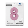 Balon Foliowy Cyfra 8 Różowa Pastel Pink, 66 cm Grabo