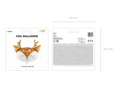 Balon foliowy Jelonek głowa 73x64 cm
