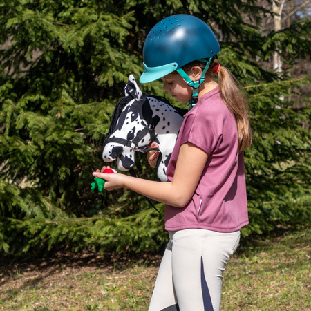 Zestaw Skippi - Hobby Horse Karo - srokaty - Derka fuksja i granat