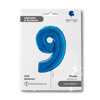 Balon Foliowy Cyfra 9 Niebieski, 66 cm Grabo