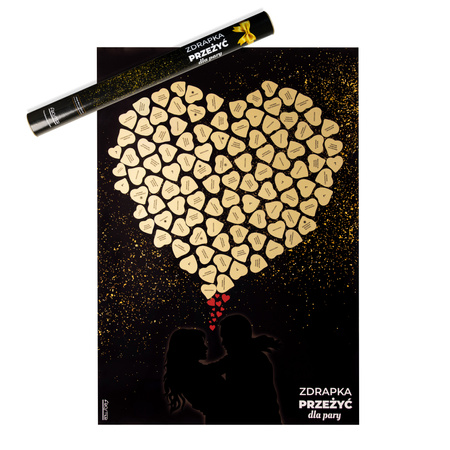 Zdrapka Przeżyć dla Pary plakat bucket list mapa
