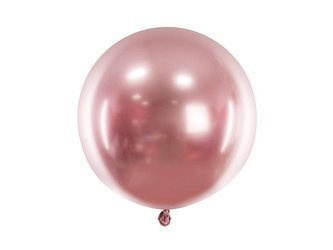 Balon lateksowy Gigant, Glossy, Chrome, Różowe Złoto, Rose Gold, 60cm, 1 szt.
