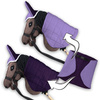 Zestaw Skippi - Hobby Horse Gniady - Derka i nauszniki - wrzos i śliwka