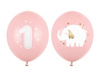 Balony lateksowe Roczek słonik, pastelowe różowe 30cm, 50 sztuk