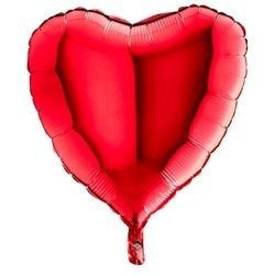 Balon Foliowy - Czerwone Serce 46 cm, Grabo