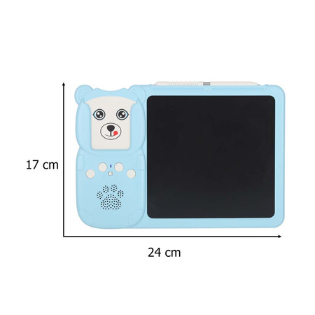 Nauka języka angielskiego czytnik kart do nauki słówek fiszki znikopis niebieski