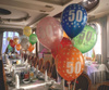 Balony lateksowe z Cyfrą '50', 30cm, Metaliczne, mix różne kolory (1 op. / 6 szt.)