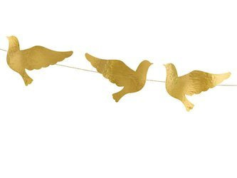 Girlanda Gołębie, złoty, 112cm