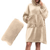 Bluzair Bluza Koc Hoodie Oversize Polska Beżowy