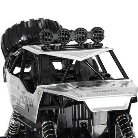 Samochód zdalnie sterowany na pilota RC Rock Crawler 1:12 4WD METAL srebrny