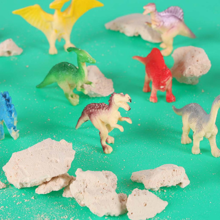 Dinozaury wykopaliska jajko XL dinozaura 12 figurek zestaw archeologiczny
