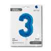 Balon Foliowy Cyfra 3 Niebieski, 66 cm Grabo