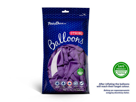 Balony lateksowe Strong, Fioletowe, Pastel Lavender Blue 30cm, 100 szt.