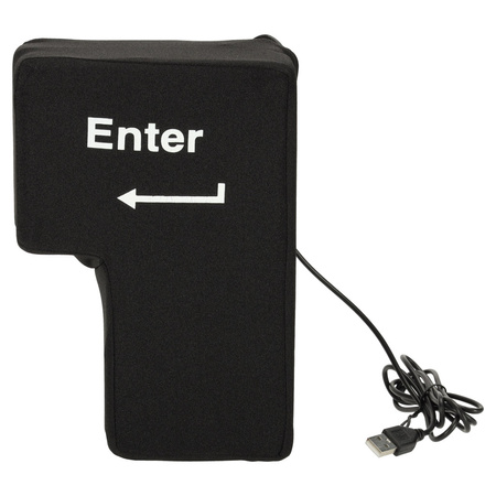 Klawisz ENTER duża antystresowa poduszka USB