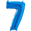 Balon Foliowy Cyfra 7 Niebieski, 66 cm Grabo