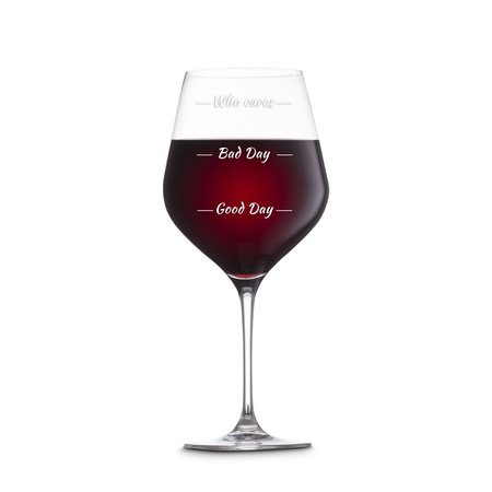 Etui na wino z kieliszkami pary dwojga Who cares