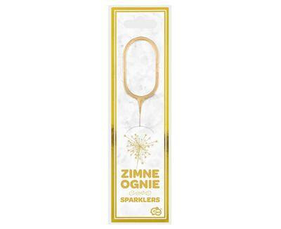 Zimne ognie złota cyfra 0,  17cm