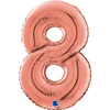 Balon foliowy Cyfra 8 Rose Gold - 66 cm Grabo
