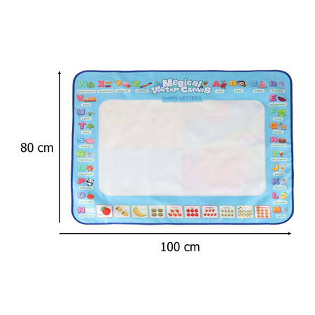 Mata wodna do malowania rysowania wodą mazaki pieczątki szablony wałek 100x80cm alfabet