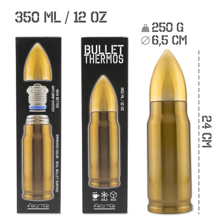 Kubek Termos Pocisk 350 ml - prezent dla faceta - broń militaria survival