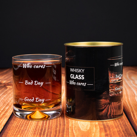 Szklanka do whisky drinków Who cares prezent