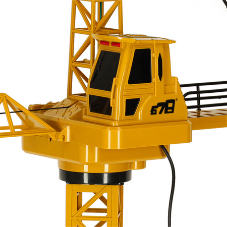 Dźwig Żuraw budowlany zdalnie sterowany  RC z hakiem 4CH 128cm