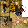 Zestaw Skippi - Hobby Horse Bursztyn i przeszkoda do skakania 135 cm