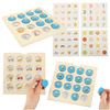 Gra planszowa memory montessori zestaw puzzle drewniane 4 karty