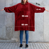 Bluzair Bluza Koc Hoodie Oversize Polska Bordowy