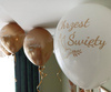 Balony lateksowe Chrzest Święty białe, złoty nadruk 10 szt.