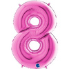 Balon Foliowy Cyfra 8 Różowa Fuksja - 102 cm Grabo