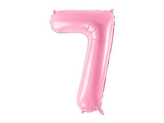 Balon foliowy Cyfra 7, 86cm, różowy