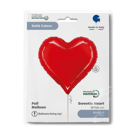 Balon Foliowy - Czerwone Serce 46 cm, Sweetie Heart, Grabo