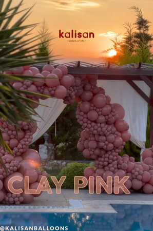 Balony lateksowe Clay Pink, różowy 45 cm, 25 szt.