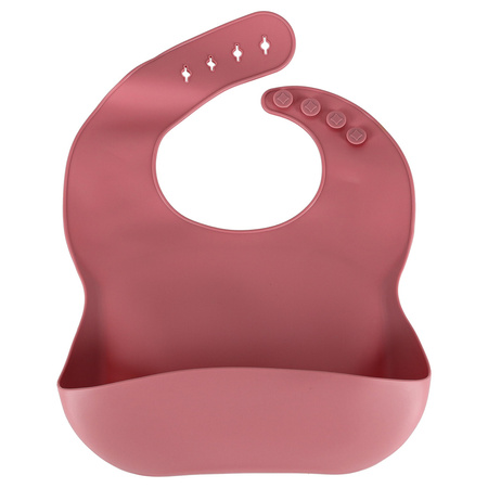 Naczynia silikonowe dla dzieci niemowląt krab zestaw 9 elementów ciemny róż