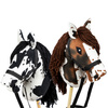 Hobby Horse z kantarem - łaciaty - nakrapiany - brązowo biały - dla dziecka