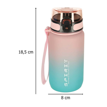 Butelka na wodę bidon z ustnikiem sportowy BPA FREE 600ml różowo-niebieski